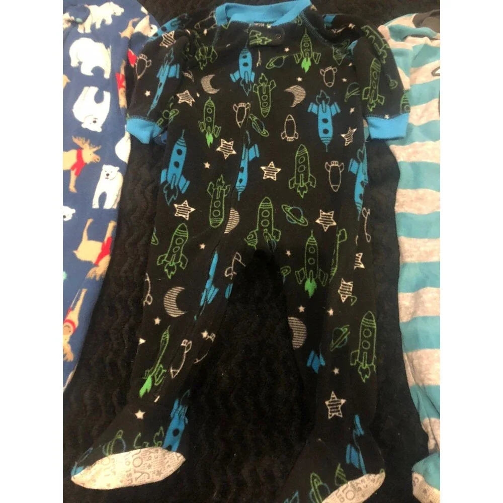 12m 12 month boys pjs Pajamas lot